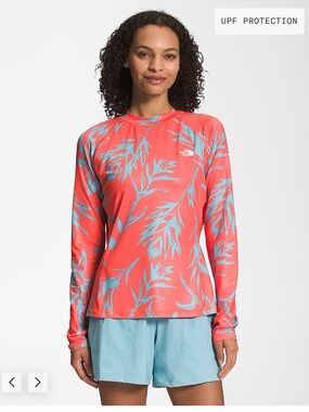 The North Face Long-Sleeve Breathable Top Coral Pink Flora
